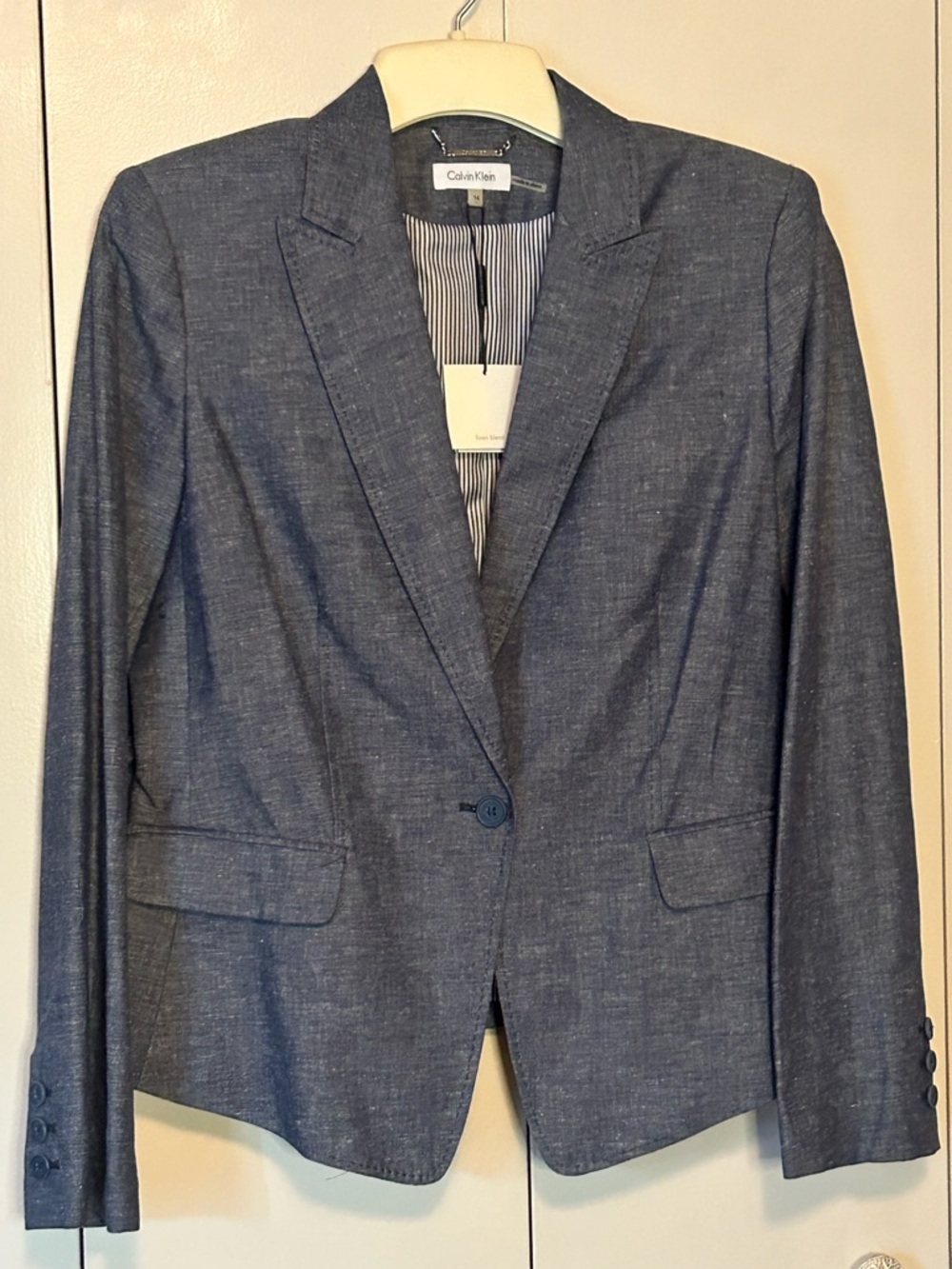 Calvin Klein Heathered Blue Blazer